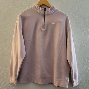Nike Swoosh Quarter Zip Funnel Neck Sweatshirt Size Small